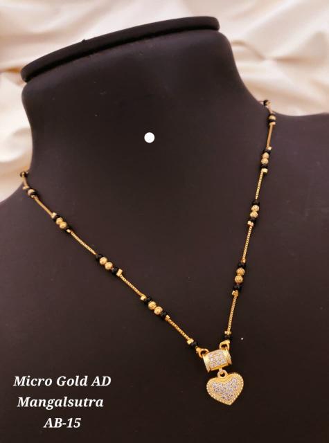 Micro gold ad manglsutra ab 15 Surat artificial jewellery market